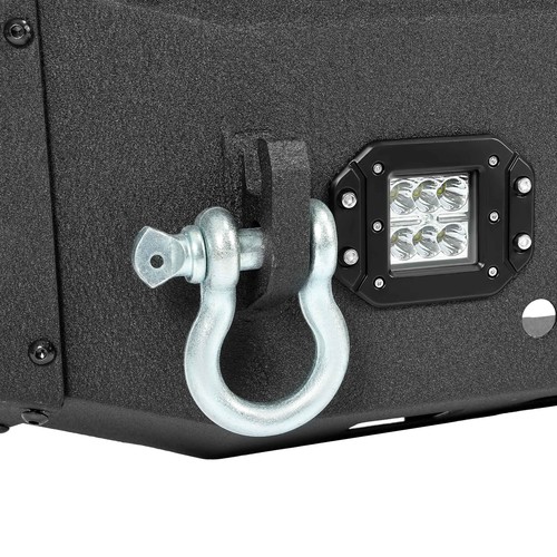 Black Steel Front Bumper Assembly W/LED Spotlights For GMC Sierra 1500 2007-2013