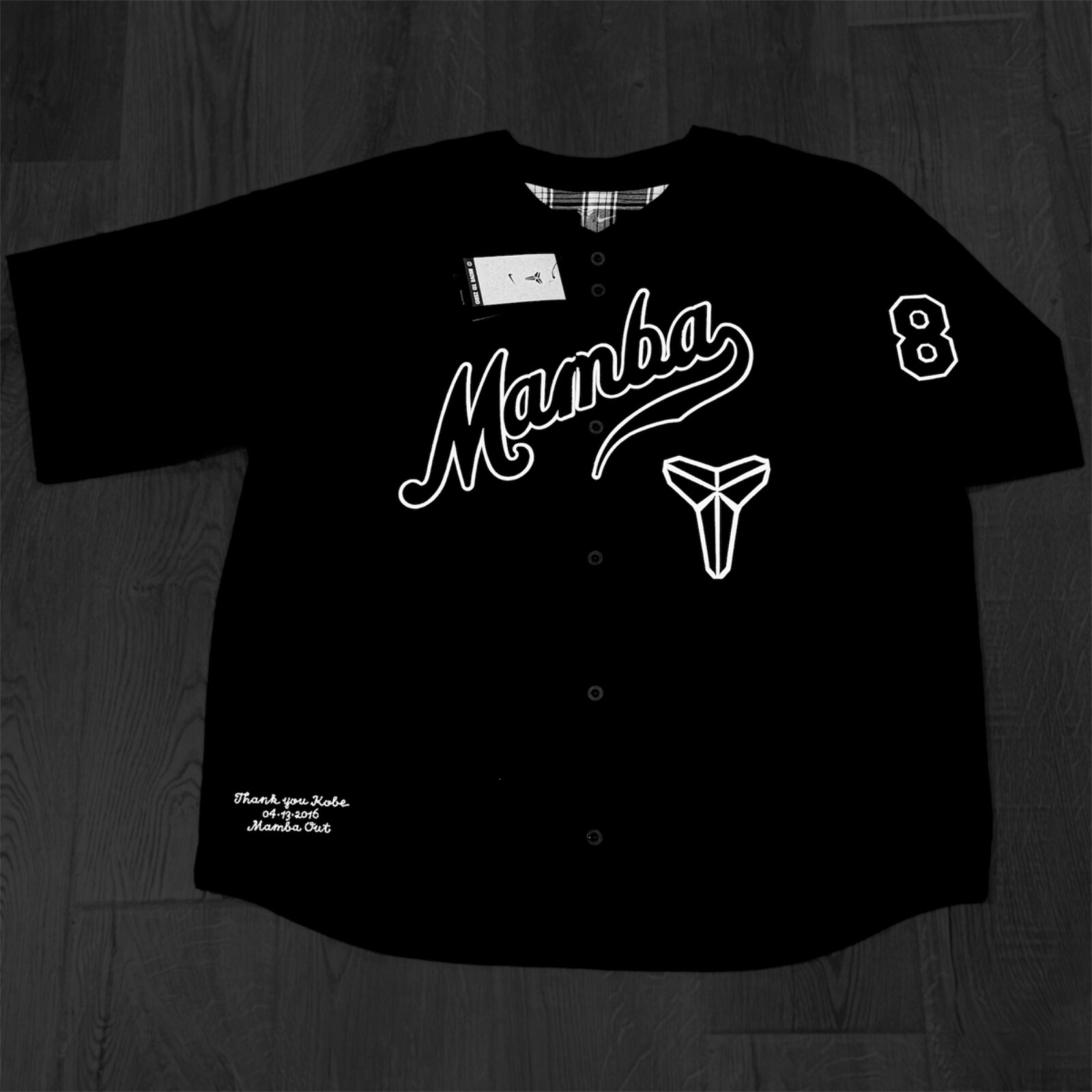 Nike Kobe Mamba Baseball Jersey Black Size XL Men's New