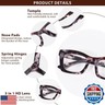 ZESAKER Progressive Reading Glasses for Women Oversized Spring Hinges Progressive Computer Readers Blue Light Blocking (Champagne+ Grey Tortoise,1.5)