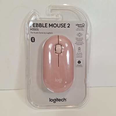 Logitech - Pebble Mouse 2 M350s Slim Lightweight Wireless Silent - Tonal Rose