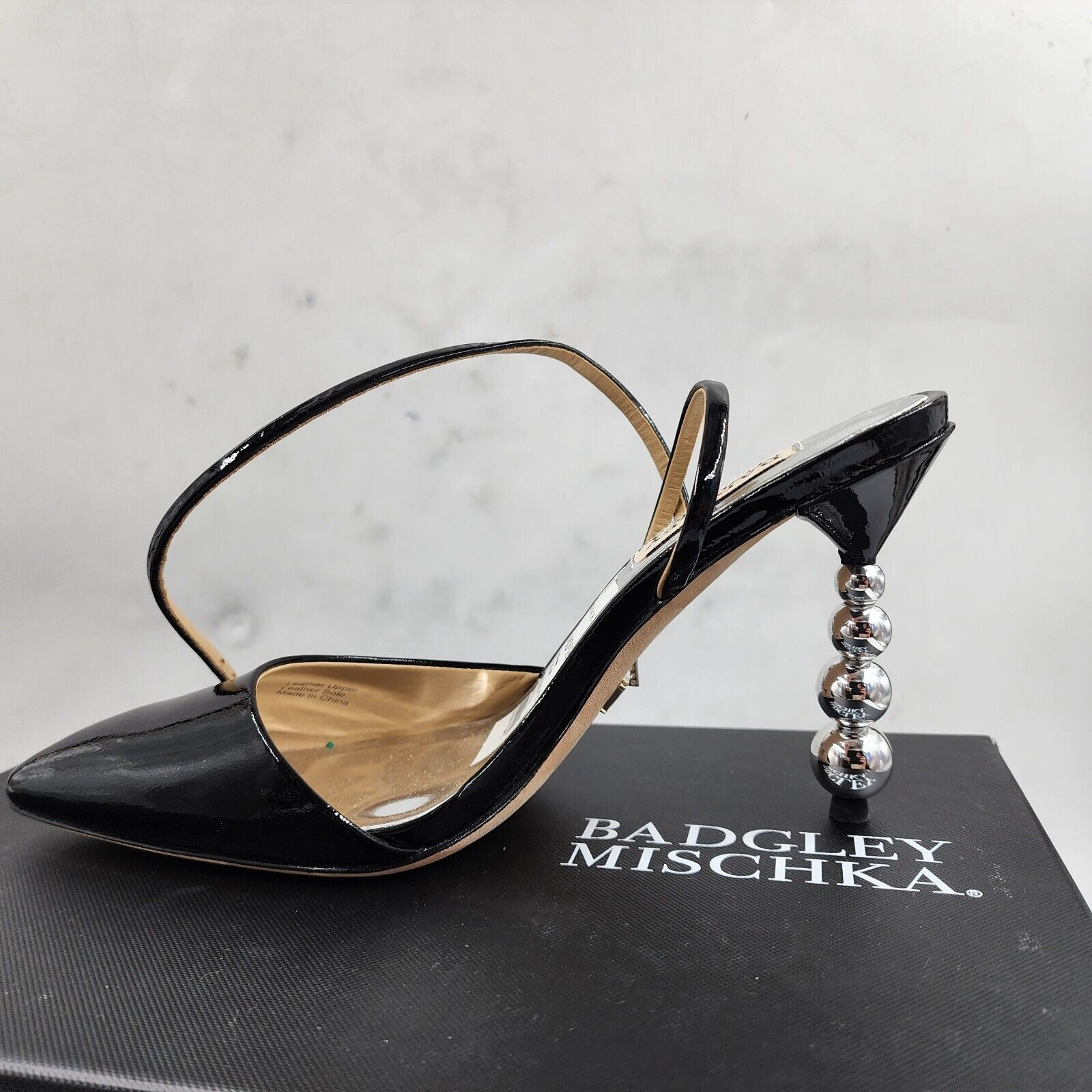 Badgley Mischka Indie II Embellished High Heel Pumps Women's 6.5 Black Pointed~ - Picture 11 of 18