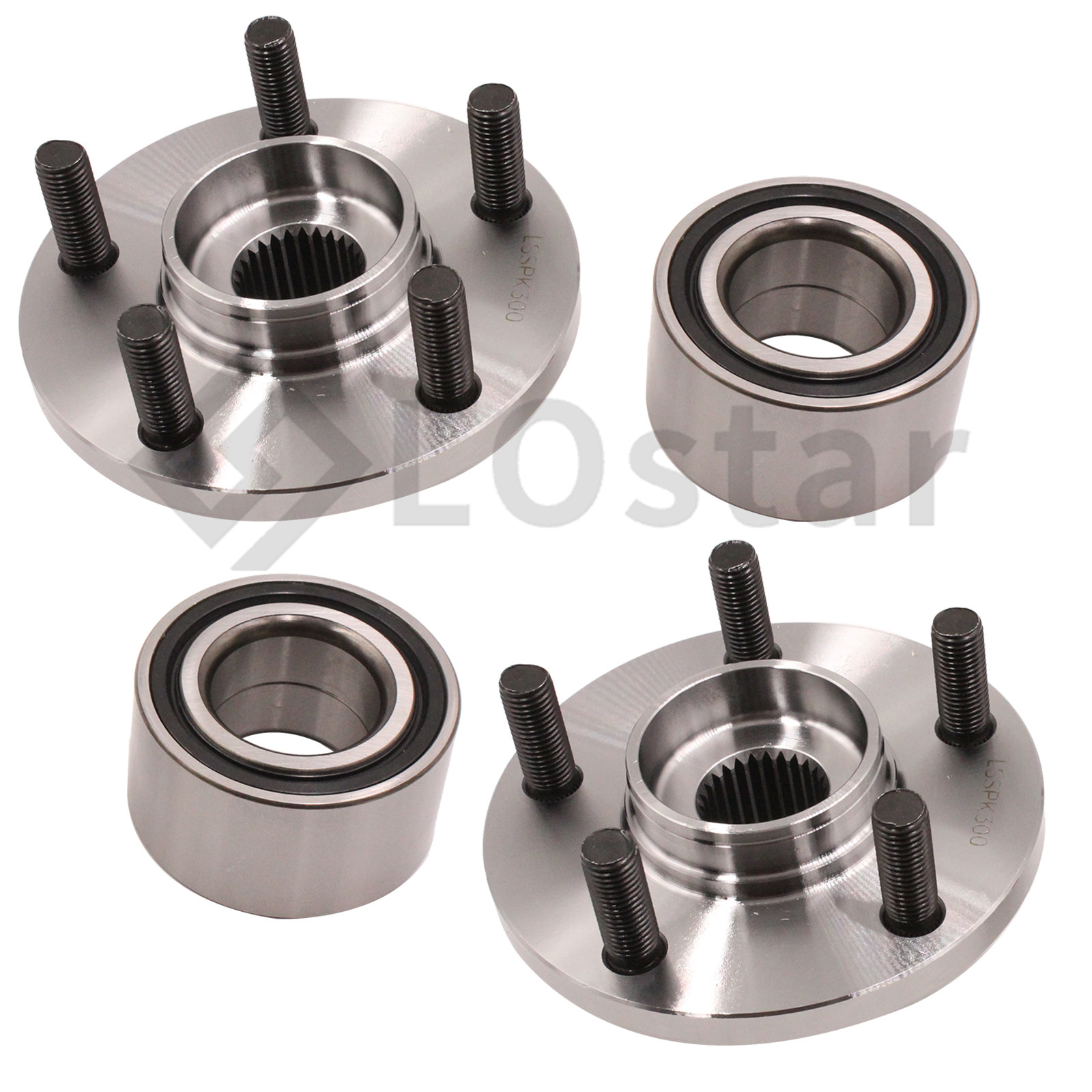 Pair(2)Front Wheel Hub&Bearing Assembly Fits 0209Chrysler PT Cruiser