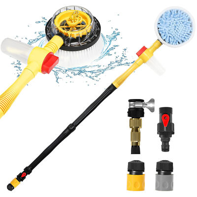 Auto Rotating Retractable Car Wash Brush with Long Handle 360° Spin Car Mop H5S1