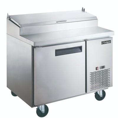 Dukers - DPP44-6-S1, Commercial 44'' Single Door Pizza Prep Table Refrigerator