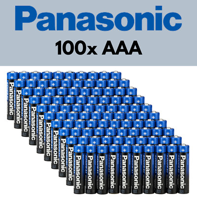 Panasonic AAA Batterien R03 Micro 100 Stück General Purpose Zink Kohle 1,5V