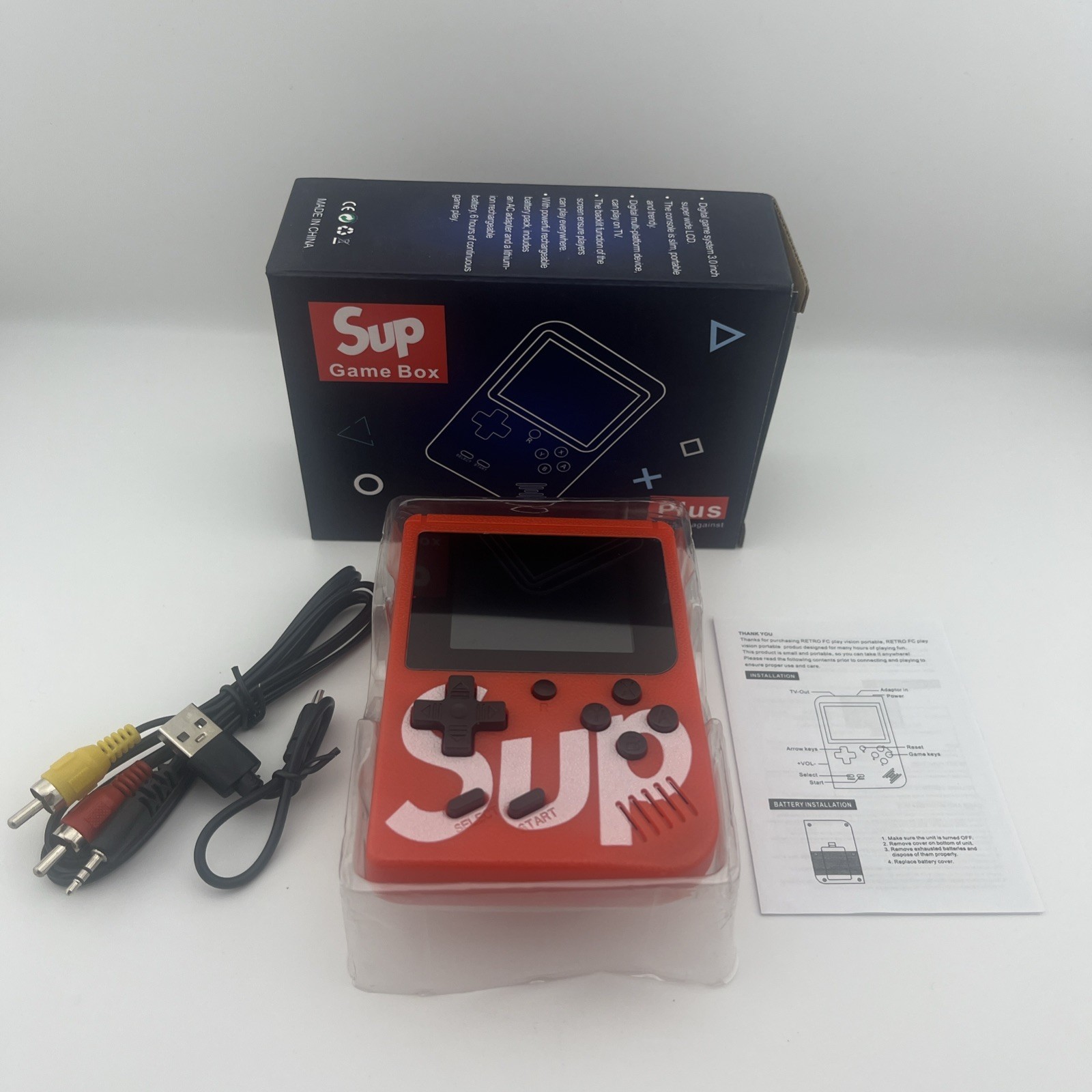 SUP Game Box Plus 400  Console Red | Brand New Complete Boxed | TV Out