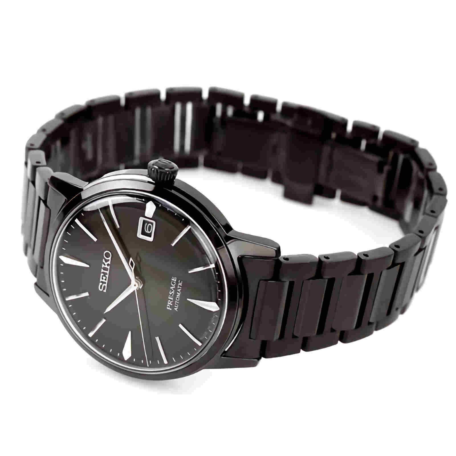 Pre-owned Seiko Presage Srpj15j1 Cocktail Black Velvet Automatic Analog Men's Dress Watch