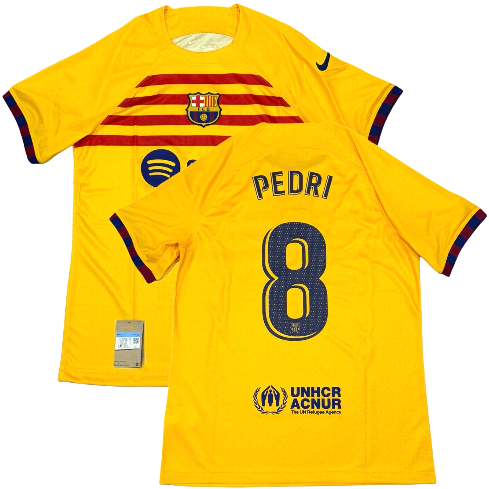 2022/23 Barcelona Fourth Jersey #8 Pedri Medium Nike La Liga