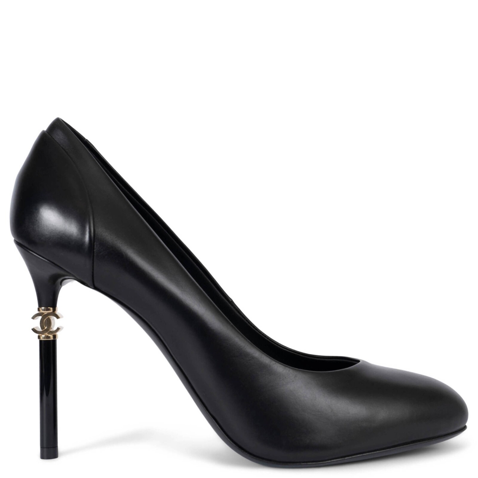 70969 auth CHANEL black leather 18P G33701 Pumps Shoes 41.5 70969 auth CHANEL black leather 18P G33701 Pumps Shoes 41.5