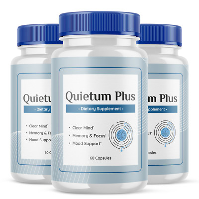 (3 Pack) Quietum Plus, Quietum Tinnitus & Ear Ringing Relief (180 Capsules) 