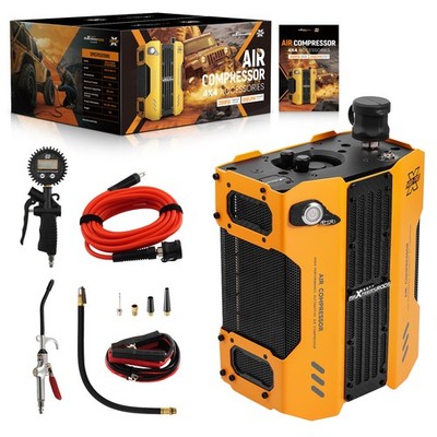 Tire Inflator Portable Air Compressor Pump 200PSI  Pressure Gauge Cars