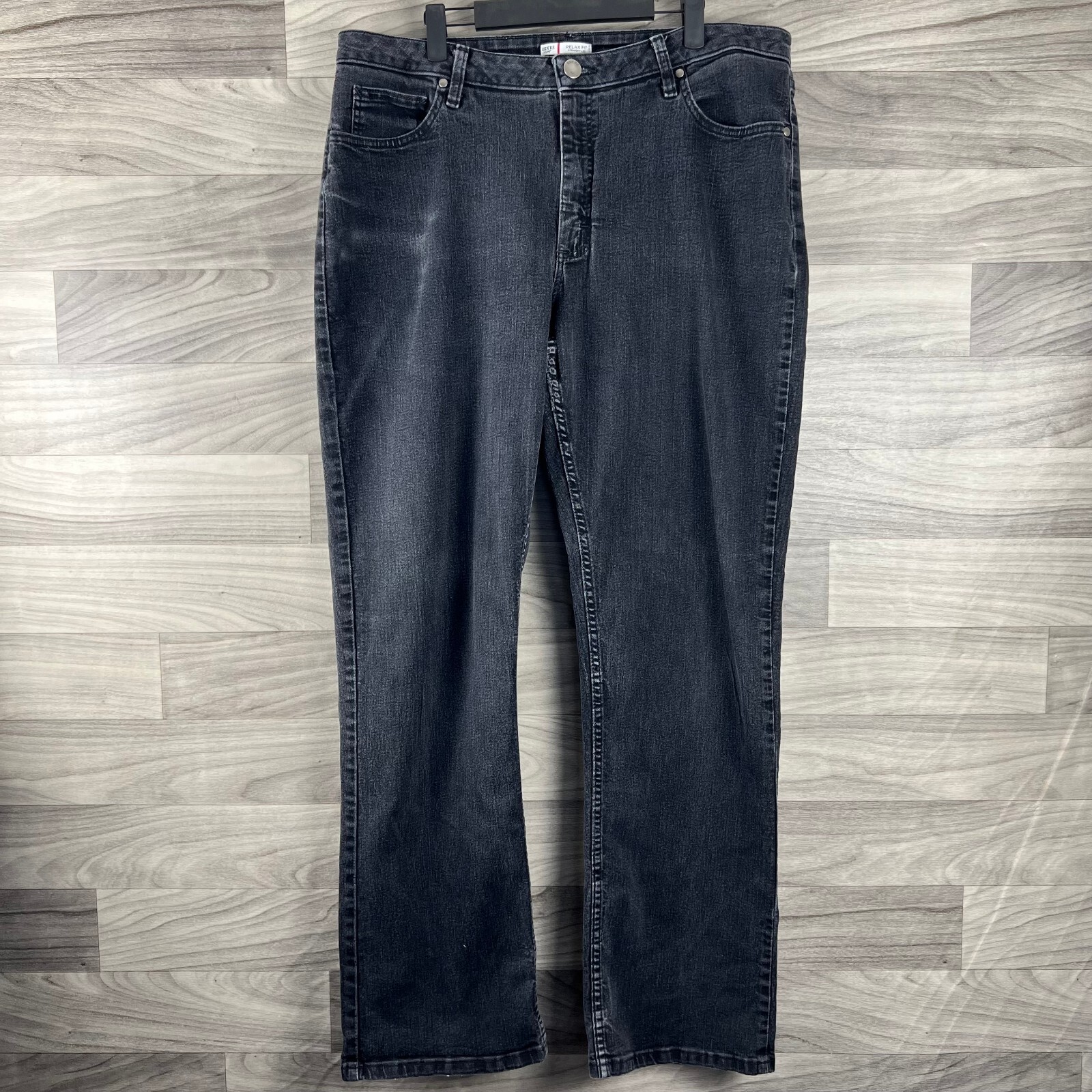 パンツ Lee riders black leather straight pants Riders by Lee Women's Black Straight Leg High Rise Stretch