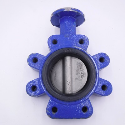 NBR Lug Style Butterfly Valve 316-04 4'' 5/8'' Shutoff Epoxy Coated Iron SS Disc
