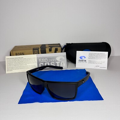 Costa Del Mar Rinconcitos Sunglasses for Men - Black/Blue 580p Polarized Lens