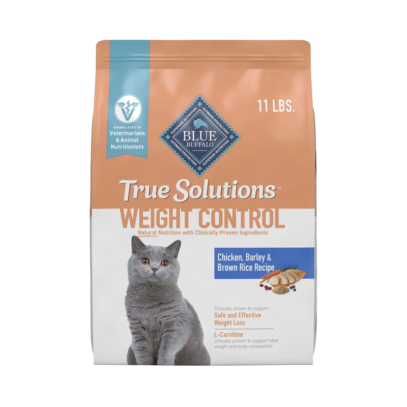 True Solutions Weight Control Natural Dry Cat Food, Chicken, 11-Lb. Bag