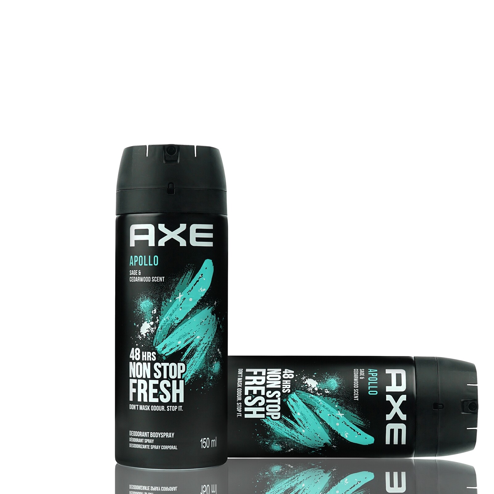 150 ML AXE Apollo Deodorant Body Spray Sage & Cedarwood Scent 48 Hour Protection