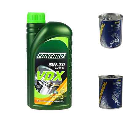 1L Olio Motore fanfaro Vdx 5W-30 1x mannol Motor Doctor Additivo + Motor Flush