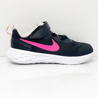 

Nike Girls Revolution 6 DD1094-007 Черные кроссовки для бега, размер 8C, Черный, Revolution 6