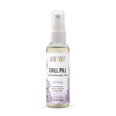 Aura Cacia Chill Pill Essential Soutions Mist 2 жидких унции спрей