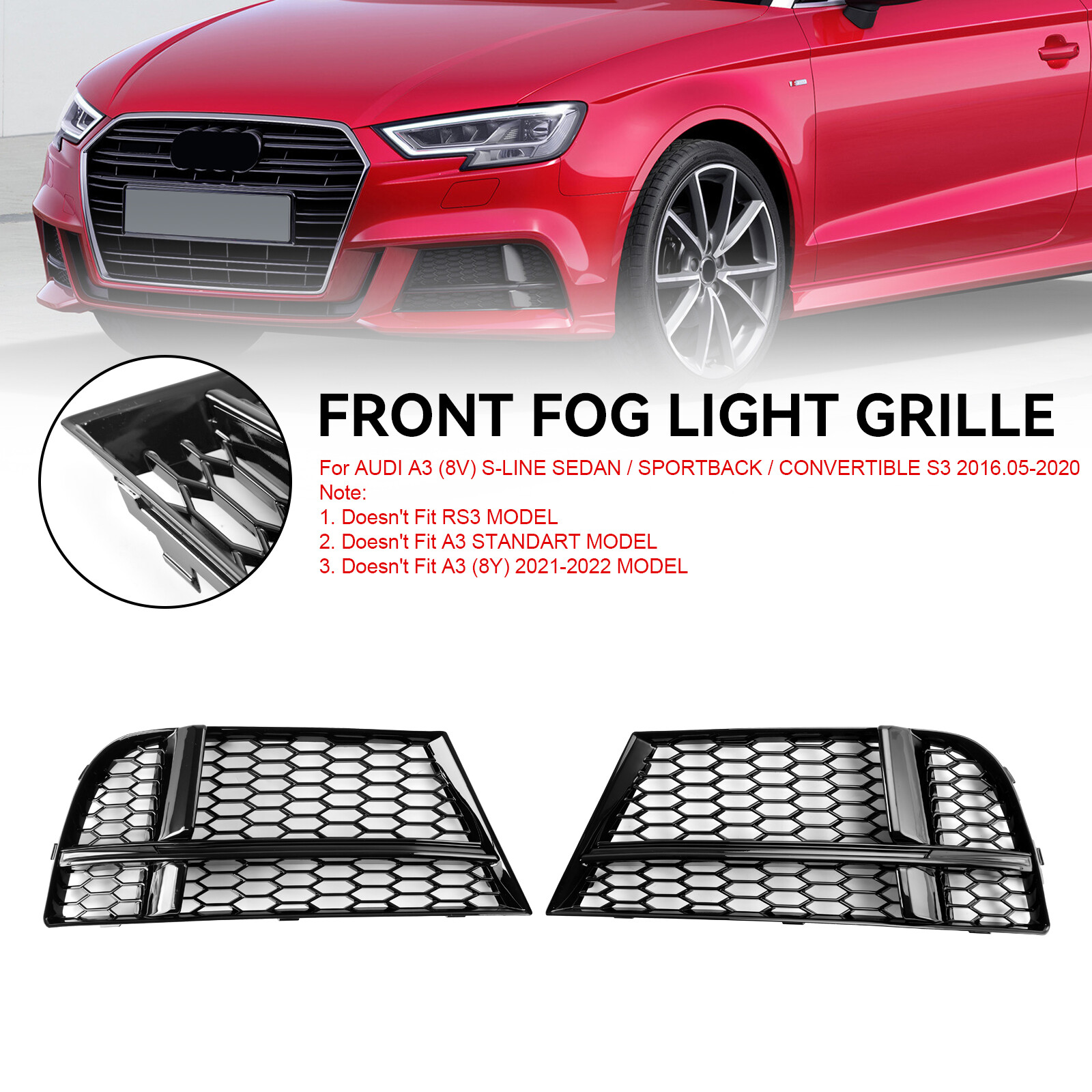 Headlamp and Fog Lamp Kit | AUDI A3 CABRIOLET S-LINE 2017 Headlamp and Fog Lamp Kit | AUDI A3 CABRIOLET S-LINE 2017