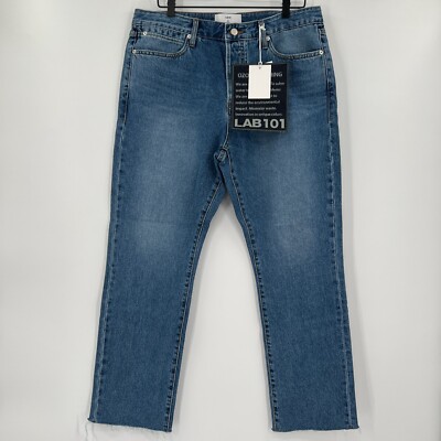 LAB 101 Men's Stone Nano O3 Ozone Jeans Relaxed Straight Fit 100% Cotton 34x30