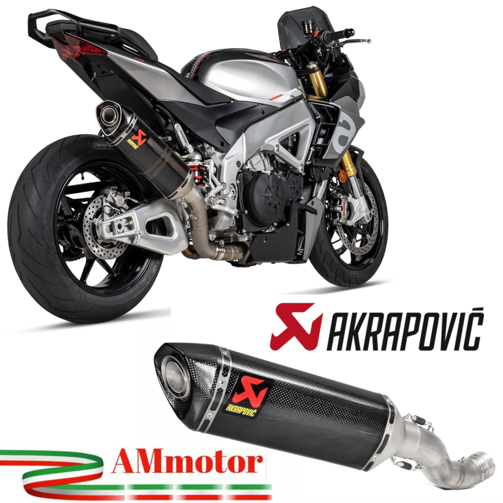 Akrapovic Aprilia Tuono V4 1100 2023 Exhaust Motorcycle Slip