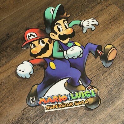 Nintendo Game Boy Advance Mario Luigi Superstar Saga Decal Store Display Sign
