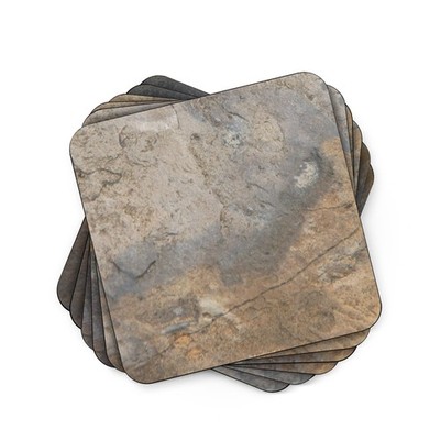 Portmeirion Home & Gifts Pimpernel Earth Slate Coasters, 10.5 x 10.5, 