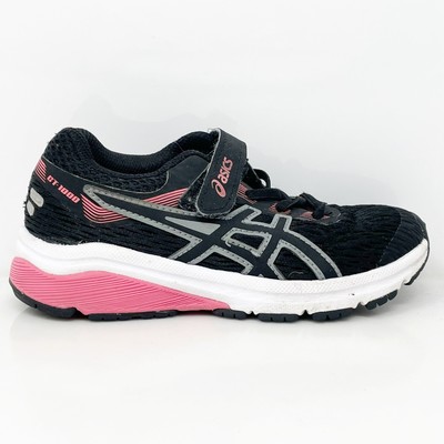 Asics Girls GT-1000 7 1014A006 Черные кроссовки для бега, размер 12