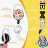 BUDUOZHI ID Badge Holder with Lanyard, Retractable Badge Reel with Swivel Belt Clip, Donuts Breakaway Lanyard Name Card Tag Vertical ID Protector Badge Clip, Nurse Teacher Office Gifts