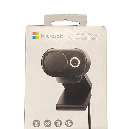 Microsoft Modern Webcam Black Black #1987 Windows 10 MacOS 1080p HDR New In Box
