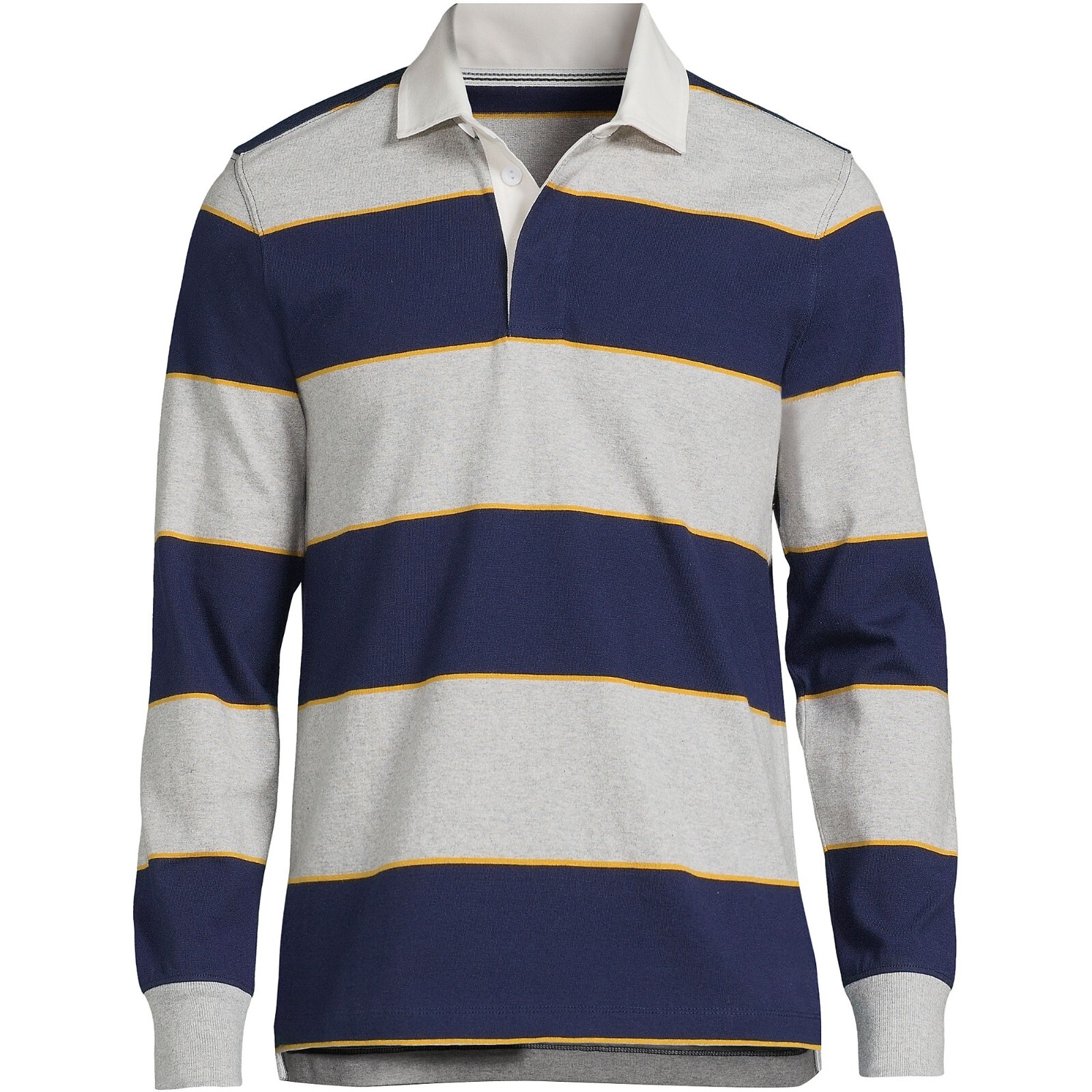 NWT Lands' End Men's Rugby Shirt Heavy Duty Long Sleeve Polo NWT Lands' End Men's Rugby Shirt Heavy Duty Long Sleeve Polo