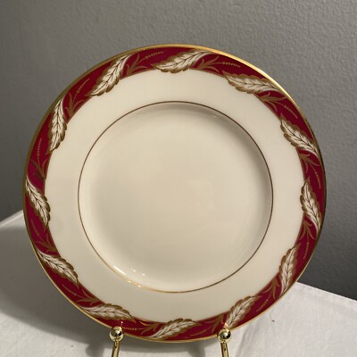 Lenox Bellevue Maroon Bread And Butter Plate 6 1/4 