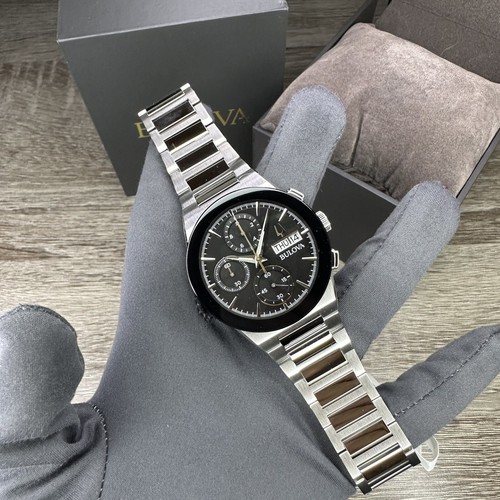 Pre-owned Bulova New✅  Millennia Chronograph Silver Day Date Men's Watch 41mm 96c149 $575