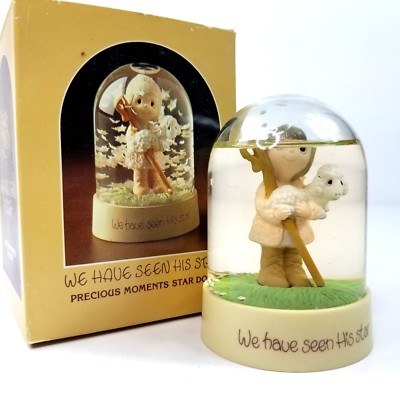 Vtg 1982 Precious Moments We Have Seen His Star Water Dome Snowglobe E-7006 New