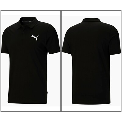 New with tags   PUMA Men's Essentials  BLACK  Jersey Shirt Polo Size  XL