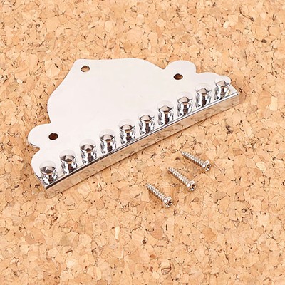 Chrome Mandolin Tailpiece 10 String Musical Instrument Parts w/ Screws