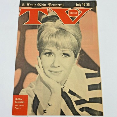 July 1969 TV Digest Guide St Louis Globe Democrat Newspaper Debbie Reynolds BK5