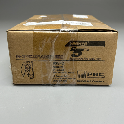 PACIFIC HANDY CUTTER Case pf 24 3-Pack Replacement Film Cutter Blades (New)