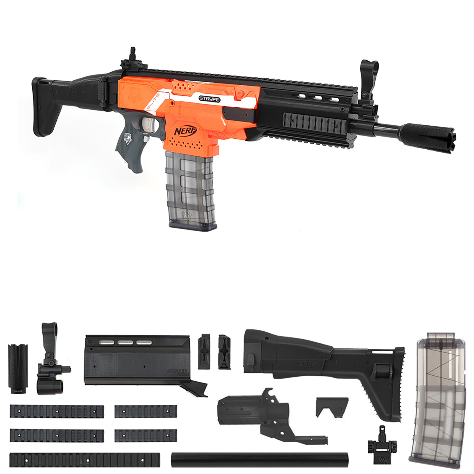 ナーフ　ストライフ　カスタム品　クリスベクター Nerf custom N- strike elite Strife (Worker MOD Kriss Vector