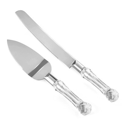 Wedding Cake Knife and Server Set, Cake Cutter and Pie Spatula, Cake Server a...