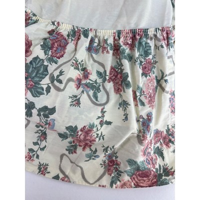 Elizabeth Gray Victoria Floral Ruffled Full Sz Bed Skirt Grandma Core