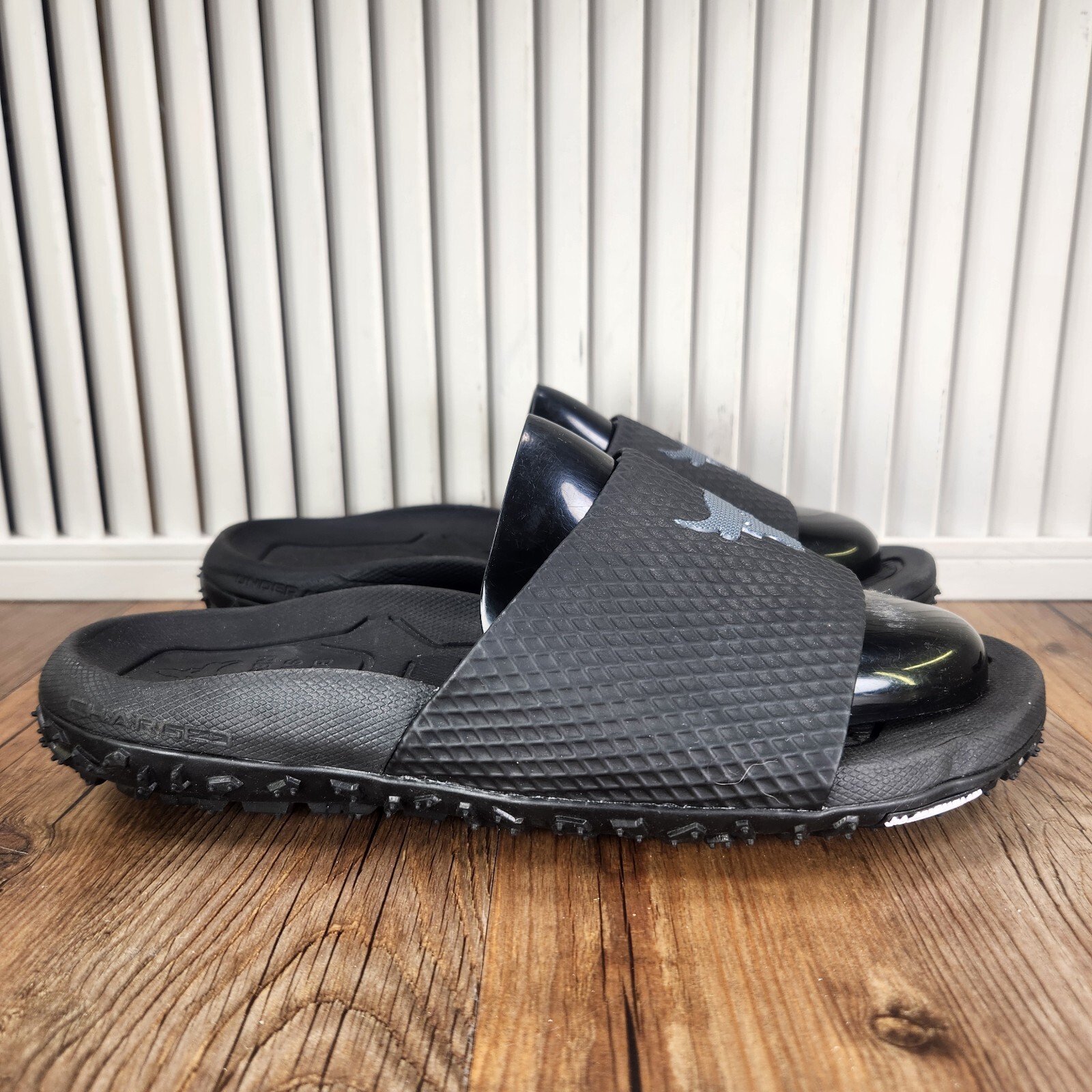 Under Armour Project Rock Slides Mens Size 8 Black Sandals 3026237-001 Athletic Amazon.com | Under Armour Unisex Project Rock 3 Slides, (001  main image 4