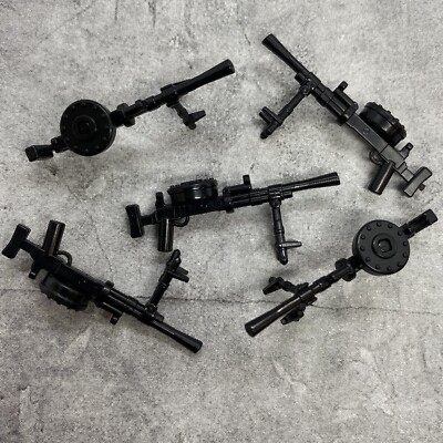 5pack Lewis Machine Gun Blocks Weapons Accessories for Minifigures B30249