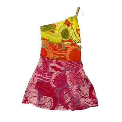Farm Rio Floral Dress One Shoulder Colorful Womens Size Small New NWT