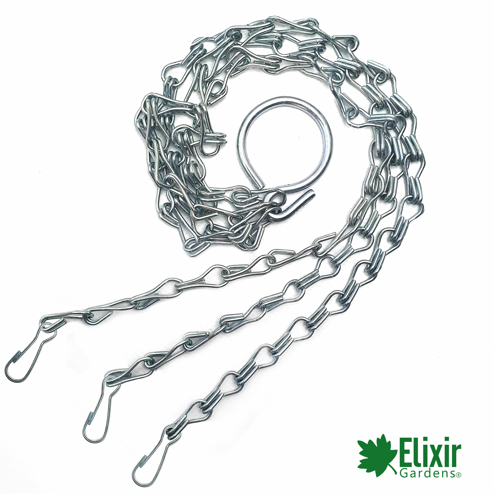 Replacement Spare Easy Fit Silver Chain for Garden Hanging Basket 14