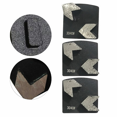 3X Diamond Floor Grinding Disc Concrete Grinding Pad Tool for Grinder 30/40 Grit