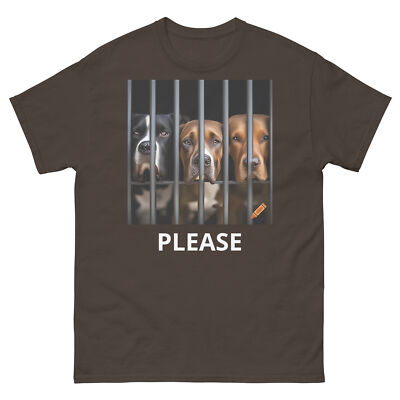 Rescue Shelter Dogs T-shirt Preshrunk Gildan 5000 Tee Tear Away Label