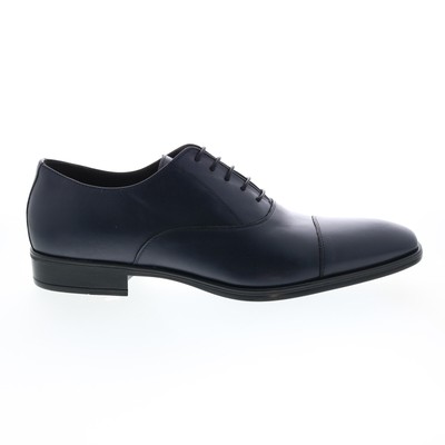 Мужские синие кожаные оксфорды Bruno Magli Luna MB1LUNN0 Cap Toe Shoes 12