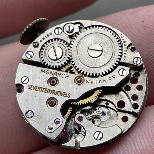 車輪の国、向日葵の少女　C77 目覚まし時計 Vintage Monarch Watch Co. 17 Jewels Swiss Unadjusted